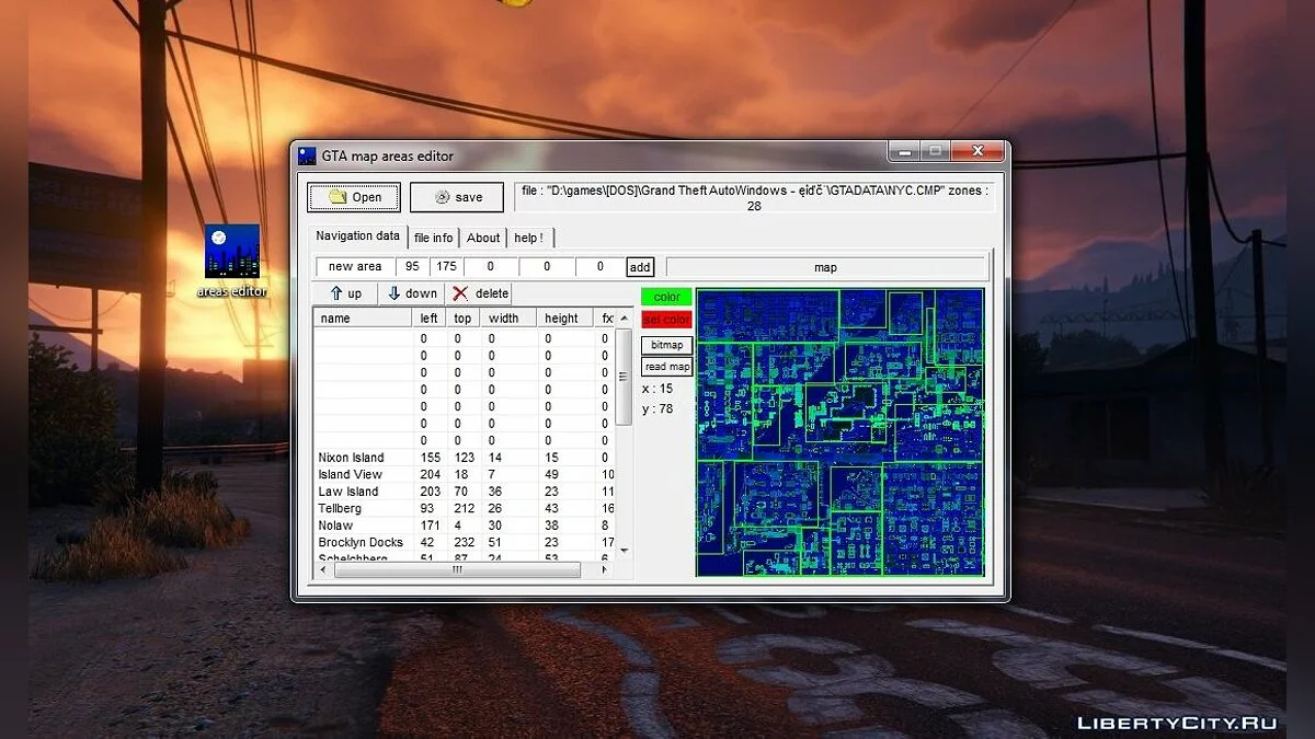 GTA Map Areas Editor - Редактор зон карт / GTA 1