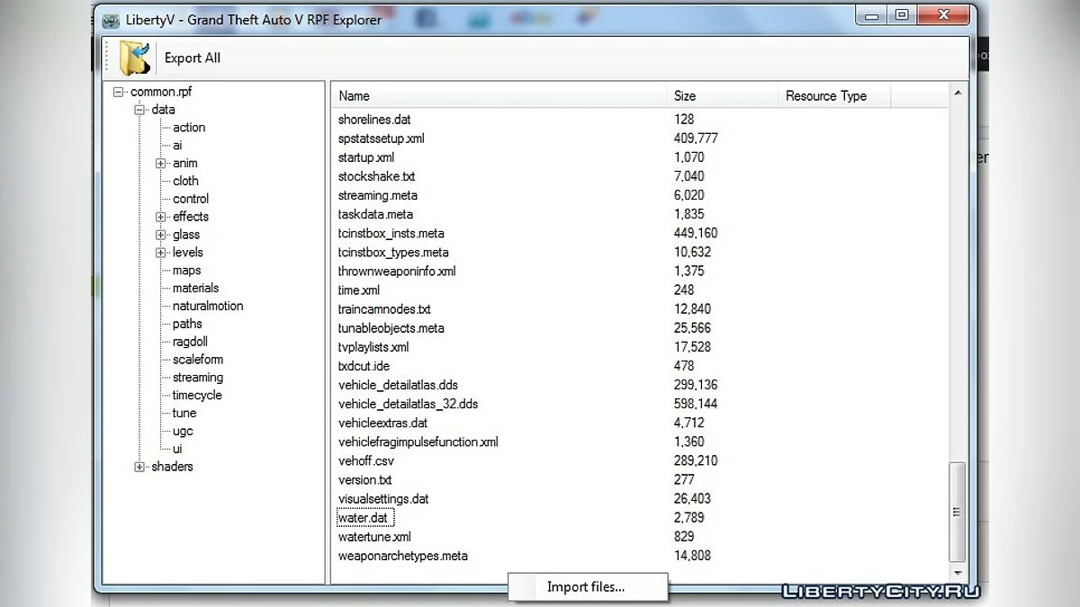 LibertyV (RPF7 Editor) r47 / GTA 5