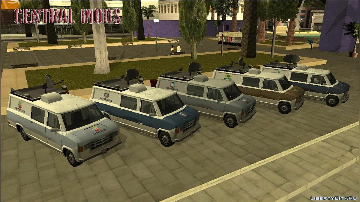 Newsvan - Van Reportagem (Emissoras BR) - Улучшенный новостной фургон / GTA San Andreas