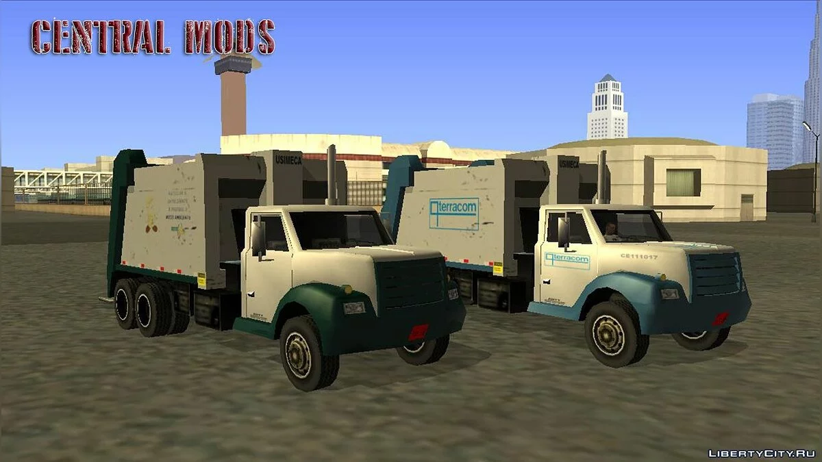 Trash - Caminhão de Lixo - Обновленный мусоровоз / GTA San Andreas