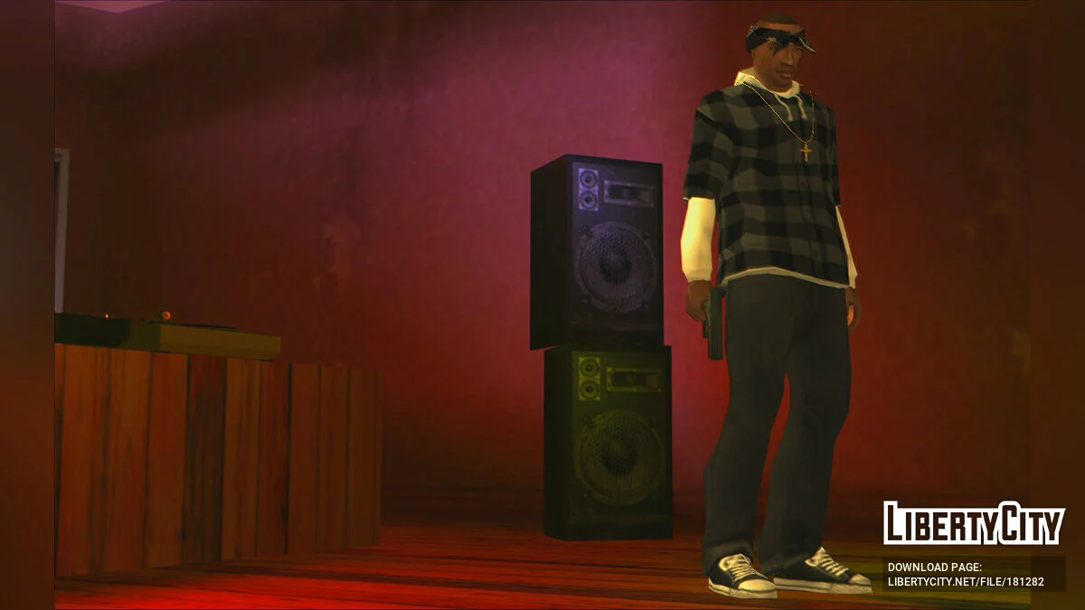 Фланелевая/пледовая рубашка с коротким рукавом и капюшоном / GTA San Andreas