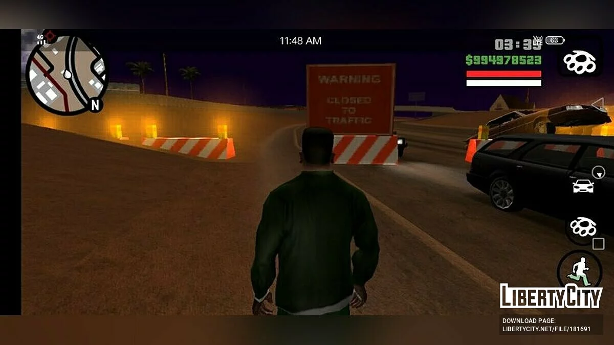 Спавн дорожных блоков / GTA San Andreas (iOS, Android)