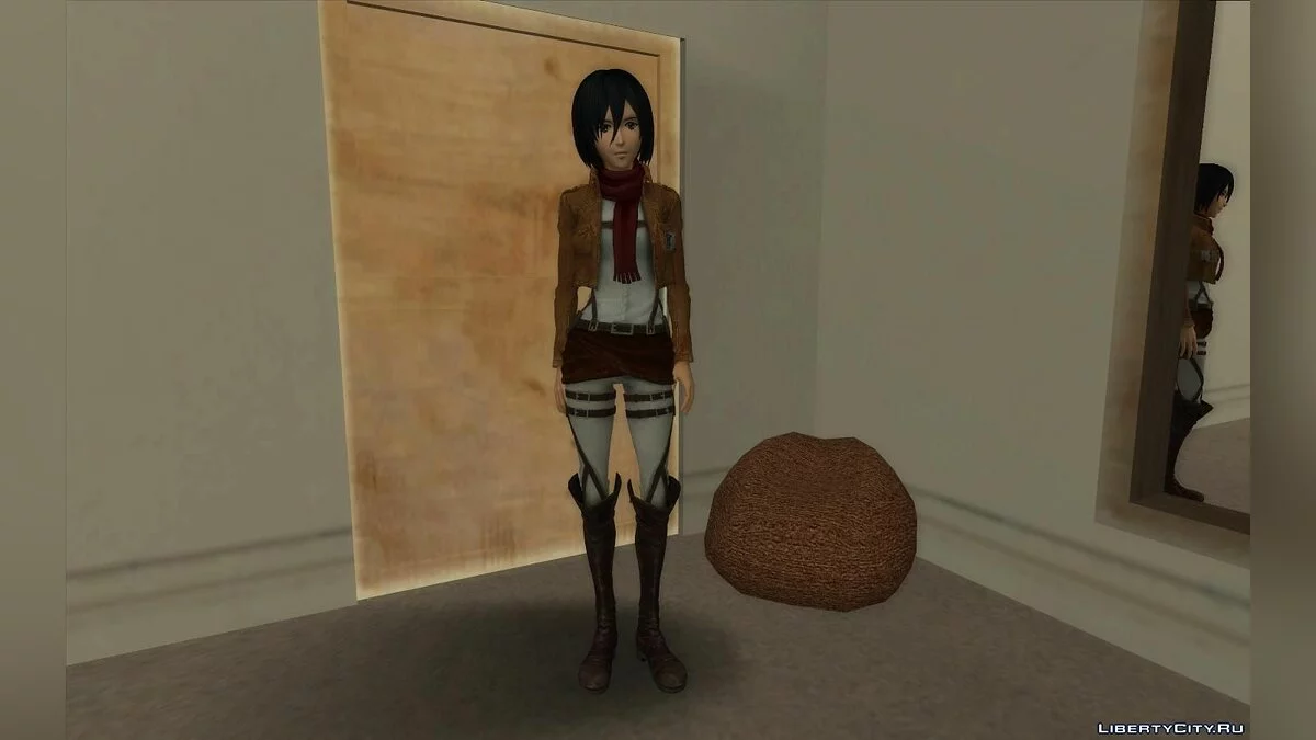 Микаса Аккерман из игры Attack on Titan / GTA San Andreas