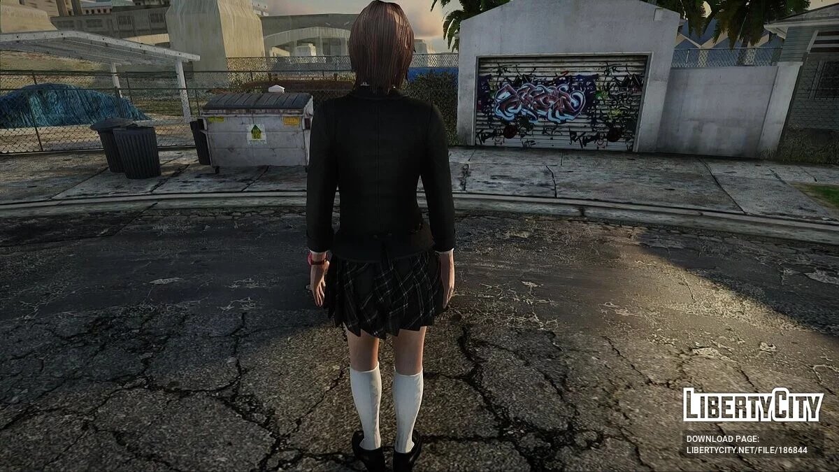 Ruka Minazuki в школьной форме из Fatal Frame 4 / GTA San Andreas