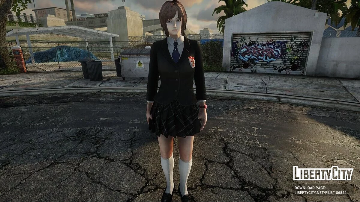 Ruka Minazuki в школьной форме из Fatal Frame 4 / GTA San Andreas