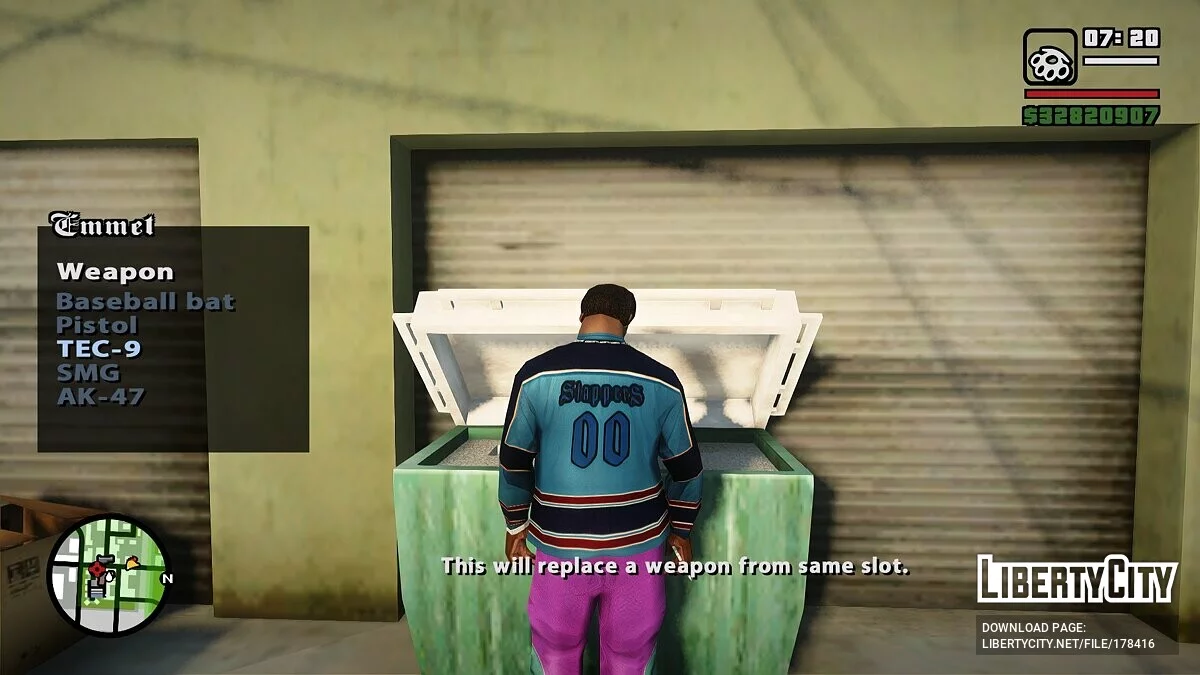 Схрон с оружием Эммета / GTA San Andreas