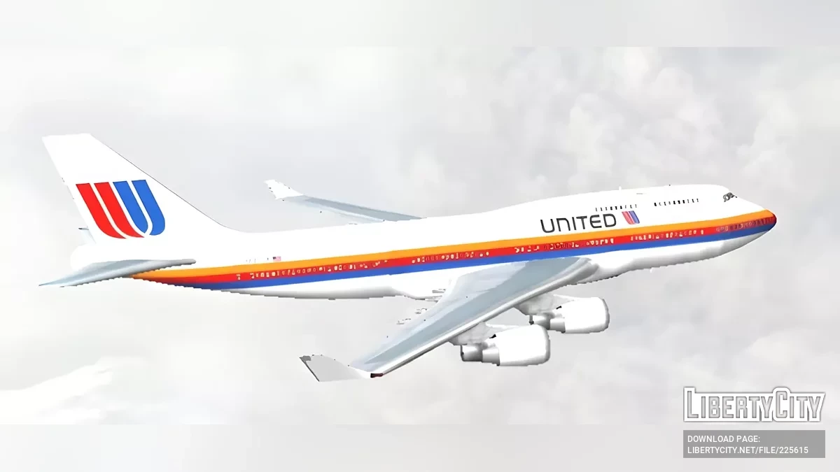 United Saul Bass Boeing 747 / GTA San Andreas (iOS, Android)