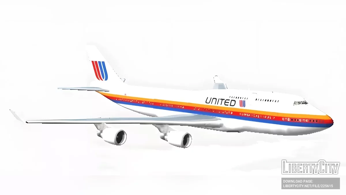 United Saul Bass Boeing 747 / GTA San Andreas (iOS, Android)
