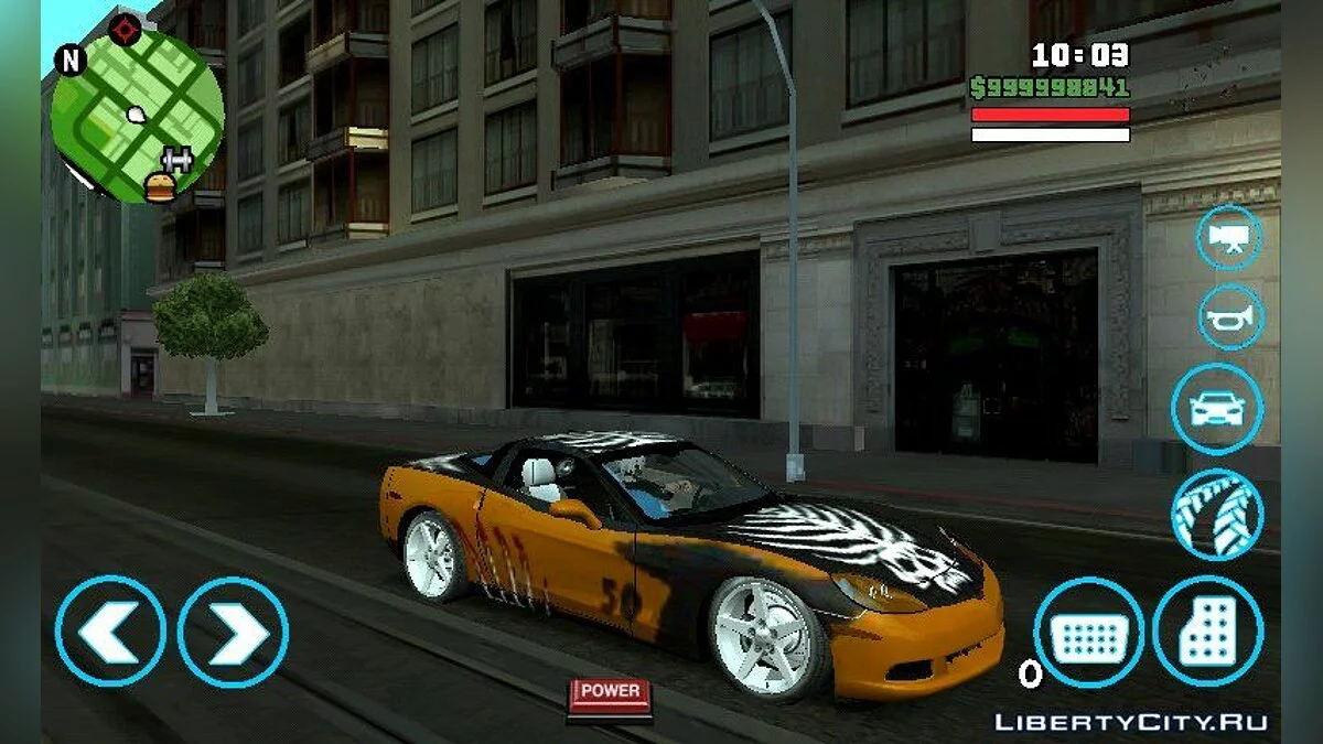 Webster Corvette C6 из NFS MW BLACKLIST / GTA San Andreas (iOS, Android)