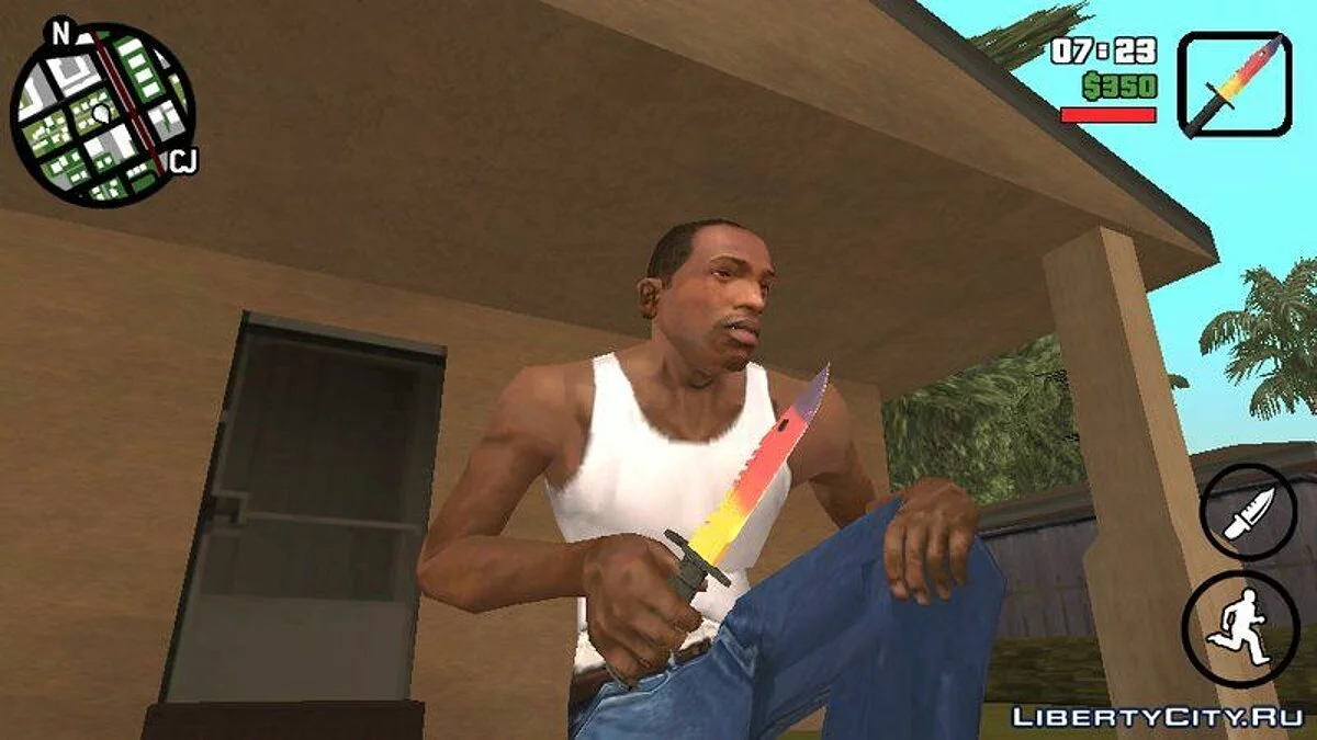 Нож Bayonet из CS:GO / GTA San Andreas (iOS, Android)