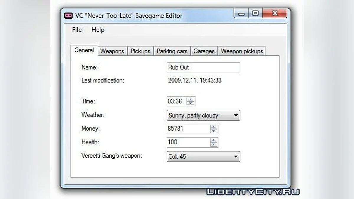 VC Savegame Editor / GTA Vice City