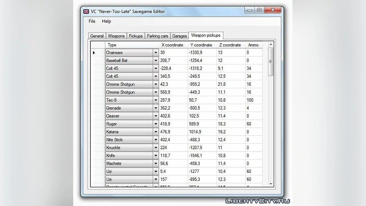 VC Savegame Editor / GTA Vice City
