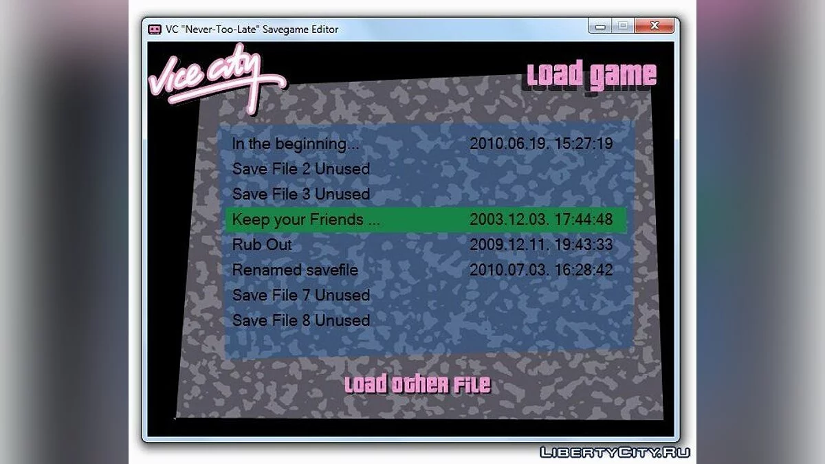 VC Savegame Editor / GTA Vice City