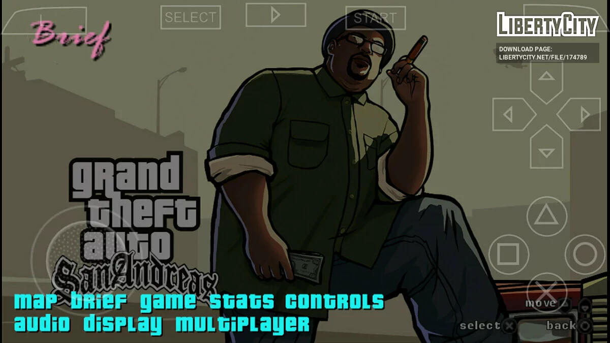 Меню в стиле San Andreas / GTA Vice City Stories