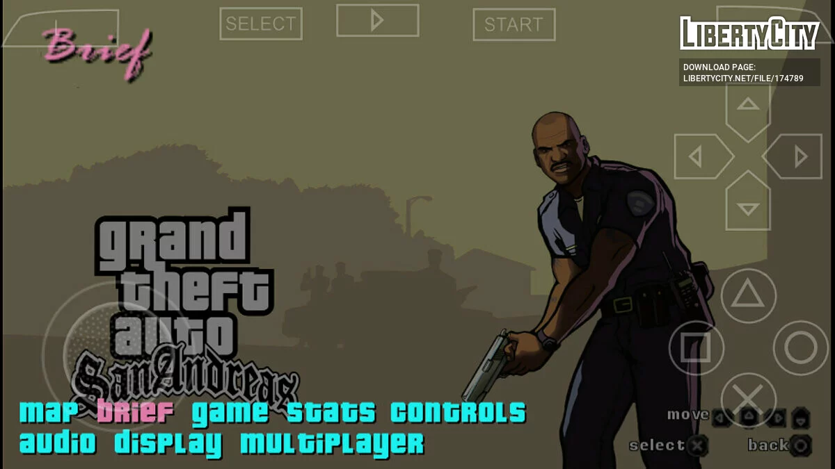 Меню в стиле San Andreas / GTA Vice City Stories