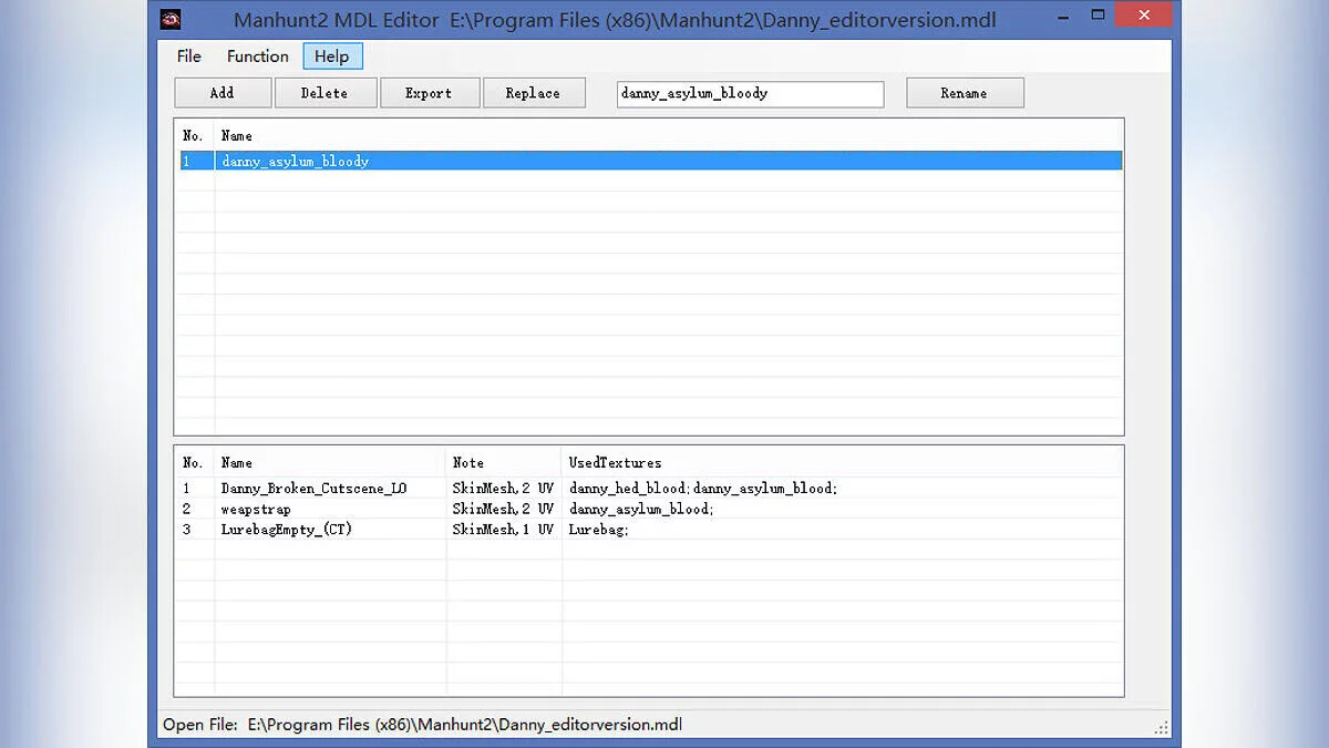 MDL Editor [2.0] / Manhunt 2