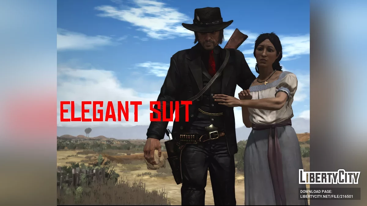 Улучшенный черный элегантный костюм / Red Dead Redemption