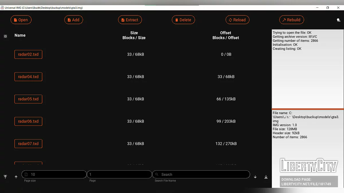 Universal IMG - Открытие и изменение .img файлов / Файлы для модмейкеров